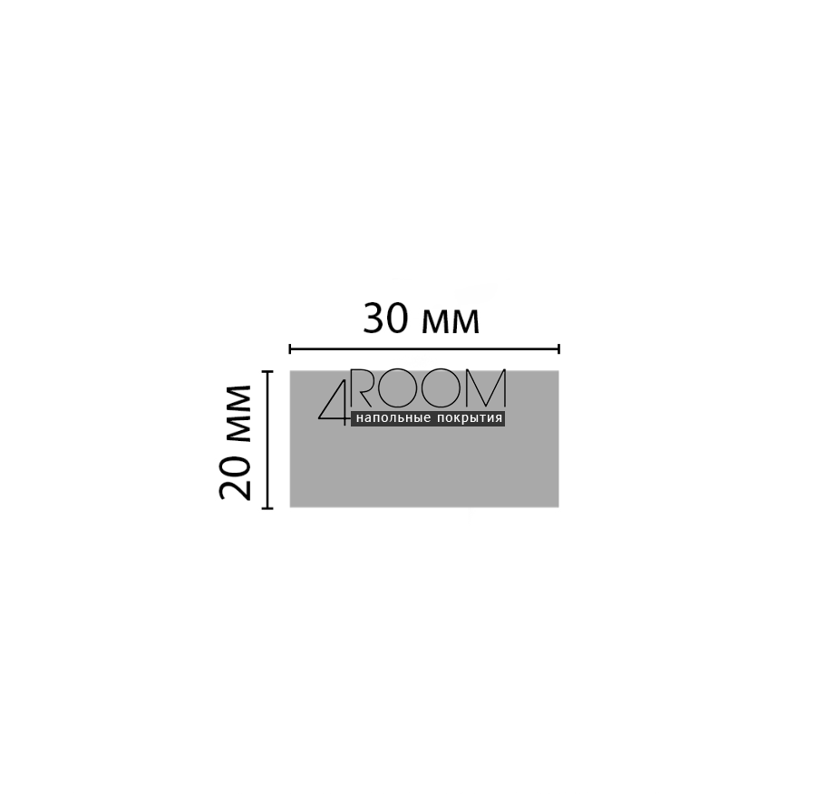 Рейка из дюрополимера под покраску - молдинг Decomaster D048 ДМ, 20*30*2000 мм