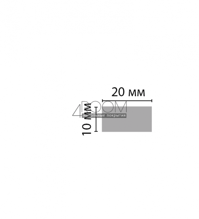 Цветная рейка из дюрополимера - молдинг Decomaster D047-1629 Бетон, (20*10*2900 мм)