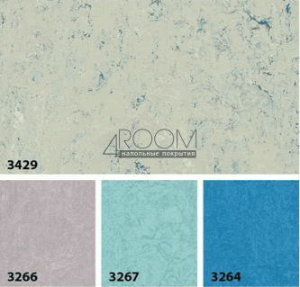 Натуральный линолеум FORBO MARMOLEUM SPLASH 3429 Bluemoon