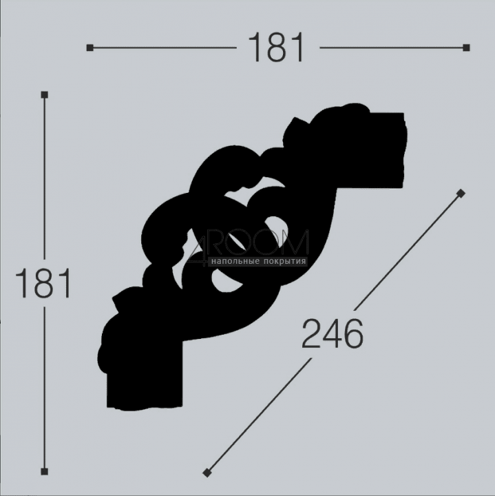 Угол PU М10У2 Bello Deco 181х181 мм