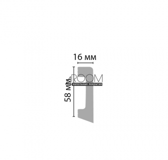 Цветной плинтус - молдинг из дюрополимера Decomaster D234-18D, 58х16х2400мм