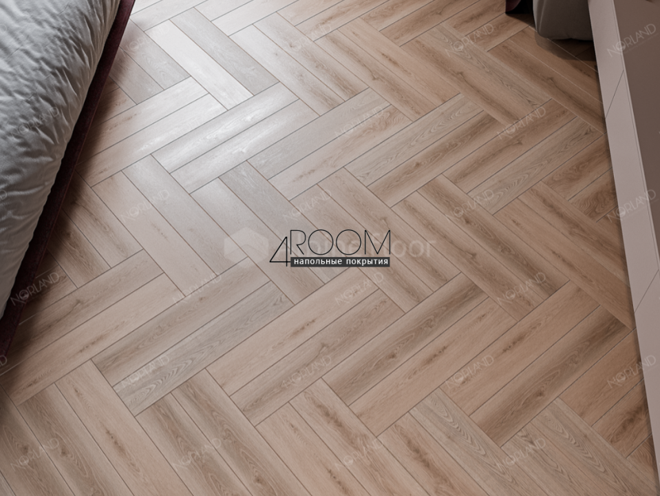 Кварц-виниловая, клеевая LVT плитка Norland, Lagom Parquet LVT Stor 1034-02, 590х118х2мм/0,3мм, 34 класс