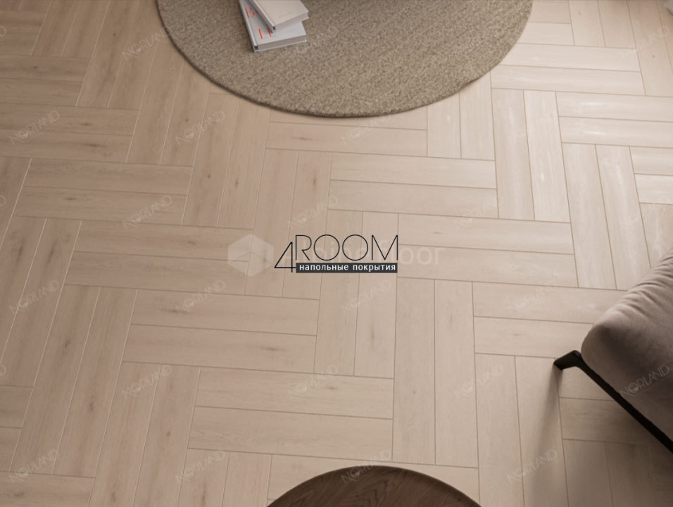 Кварц-виниловая, клеевая LVT плитка Norland, Lagom Parquet LVT Elegant 1034-08, 590х118х2мм/0,3мм, 34 класс