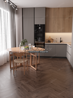 Кварц-виниловая, клеевая LVT плитка Norland, Lagom Parquet LVT Sterk 1034-09, 590х118х2мм/0,3мм, 34 класс