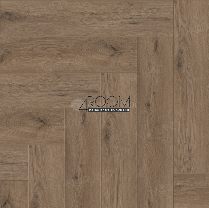 Кварц-виниловая, клеевая LVT плитка Norland, Lagom Parquet LVT Sterk 1034-09, 590х118х2мм/0,3мм, 34 класс