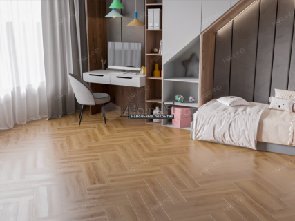 Кварц-виниловая, клеевая LVT плитка Norland, Lagom Parquet LVT Helig 1034-11, 590х118х2мм/0,3мм, 34 класс