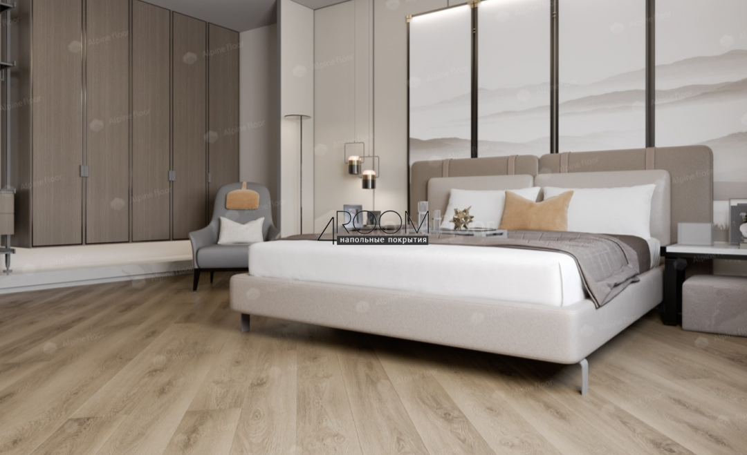 Кварц-виниловая, клеевая LVT плитка Alpine Floor Grand Sequoia LVT, Вайпуа ECO 11-1902, 1219,2х184,15х2,5мм, 43 класс