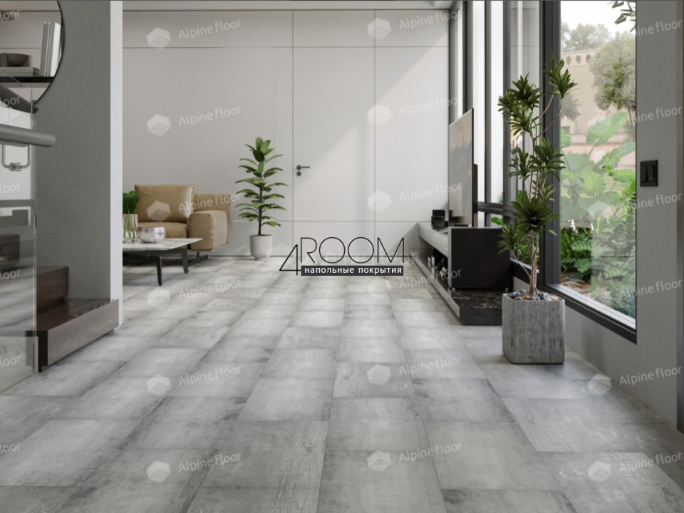 Кварц-виниловая, клеевая LVT плитка Alpine Floor Light Stone LVT, Корнуолл ECO-15-1, 608х303х2,5мм, 43 класс