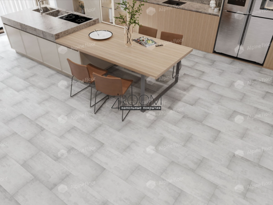 Кварц-виниловая, клеевая LVT плитка Alpine Floor Light Stone LVT, Самерсет ECO-15-6, 608х303х2,5мм, 43 класс