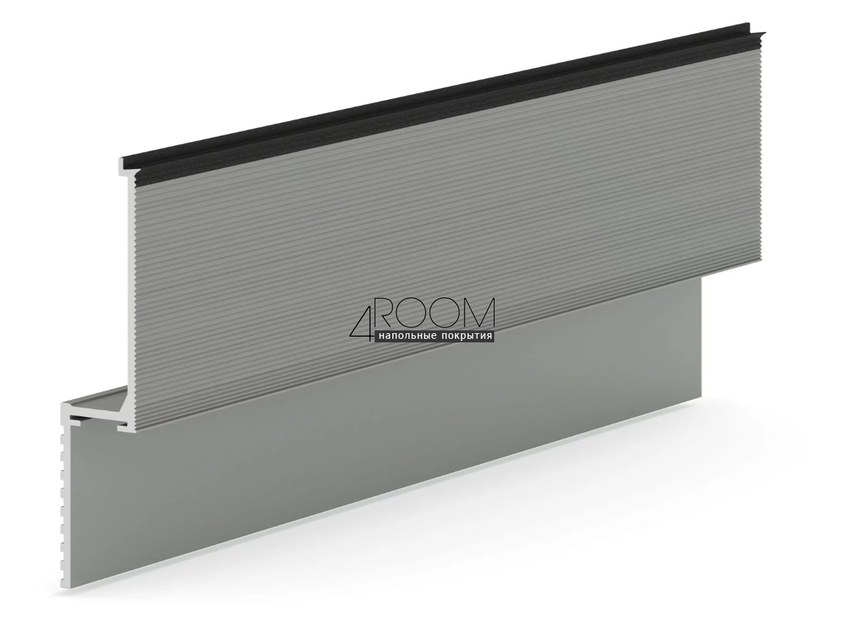 Теневая алюминиевая рейка Laconistiq MICRO (Скрытый наличник), 93х15х7х1000мм, Серый муар (RAL 9006)