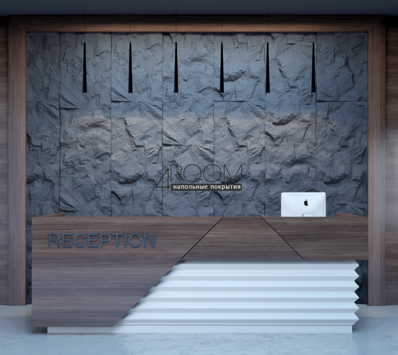 Стеновая 3D панель из полиуретана под покраску Bello Deco С001-1PU, 1200х600х60мм