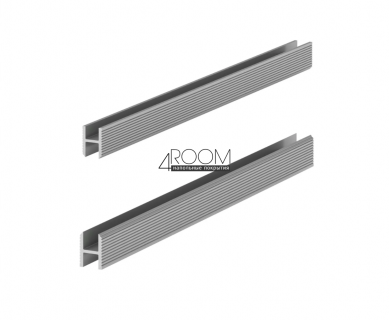 Теневая алюминиевая рейка под панели и керамогранит Laconistiq DUAL 8,6х12х3000мм, "сырой" без покрытия