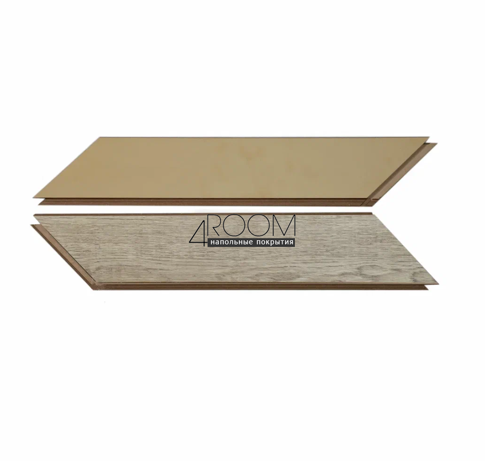 Ламинат Французская ёлочка Wood Style Chevron CH151 Дуб Элефант, 550х112х12мм, 34 класс