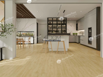 Каменно-полимерная замковая SPC плитка Alpine Floor Classic Light Дуб Ваниль Селект ECO 106-33 MC, 1220х183мм, 3,5/0,3мм, 34 класс