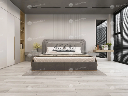 Каменно-полимерная замковая SPC плитка Alpine Floor Classic Light Ясень Серый ECO 134-55 MC, 1220х183мм, 3,5/0,3мм, 34 класс