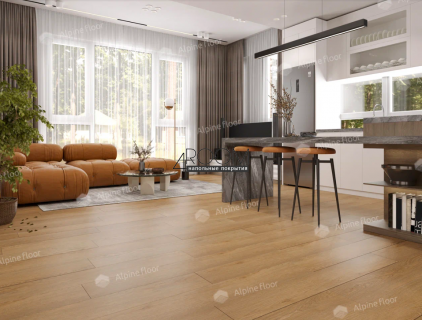 Каменно-полимерная замковая SPC плитка Alpine Floor Classic Клен классический ECO 173-6 MC, 1220х183мм, 4/0,55мм, 43 класс
