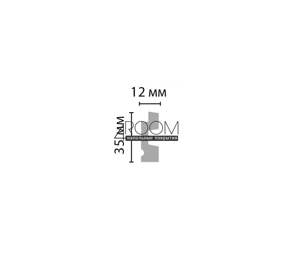 Завершающий молдинг к панели под покраску D317, DECOMASTER D317-2, 35х12х2900мм