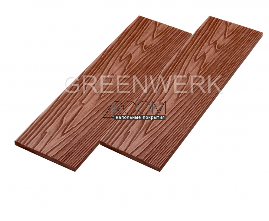 Заборная доска из ДПК Greenwerk Красное дерево, 140х11мм