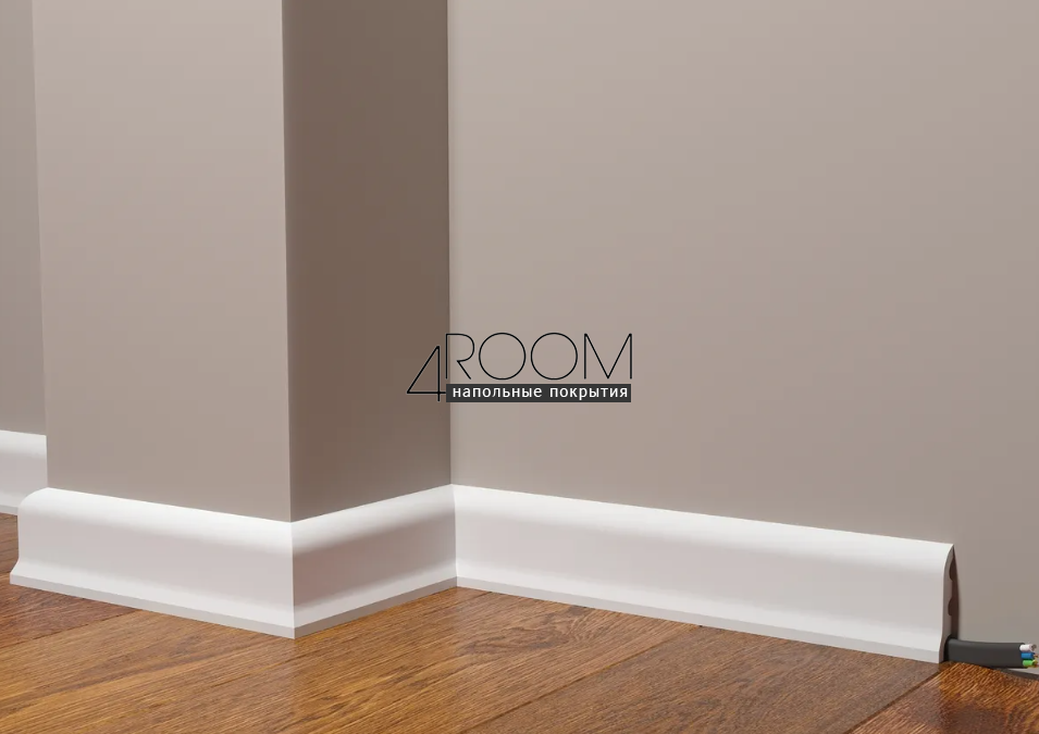 Плинтус из дюрополимера под покраску Decor-Dizayn DD18, 54х16х2000мм