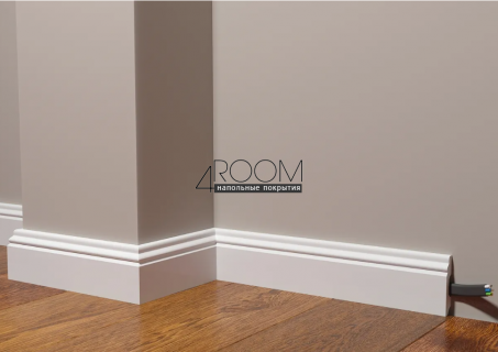 Плинтус из дюрополимера под покраску Decor-Dizayn DD27, 59х13х2000мм