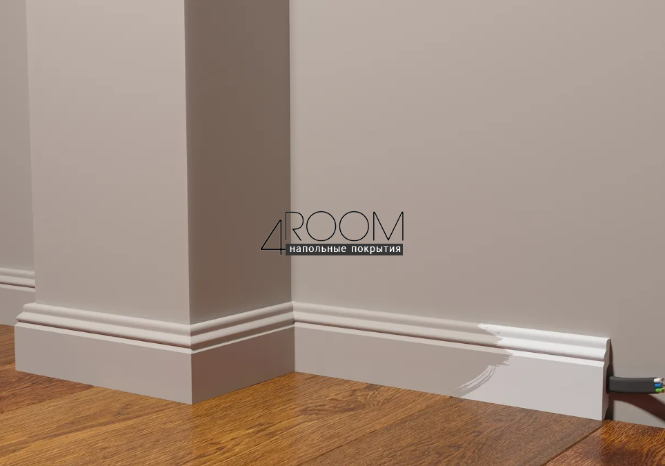 Плинтус из дюрополимера под покраску Decor-Dizayn DD27, 59х13х2000мм