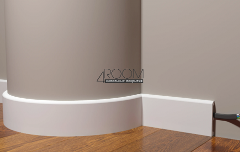 Гибкий плинтус из полиуретана под покраску Decor-Dizayn DD706F, 80х13х2000мм