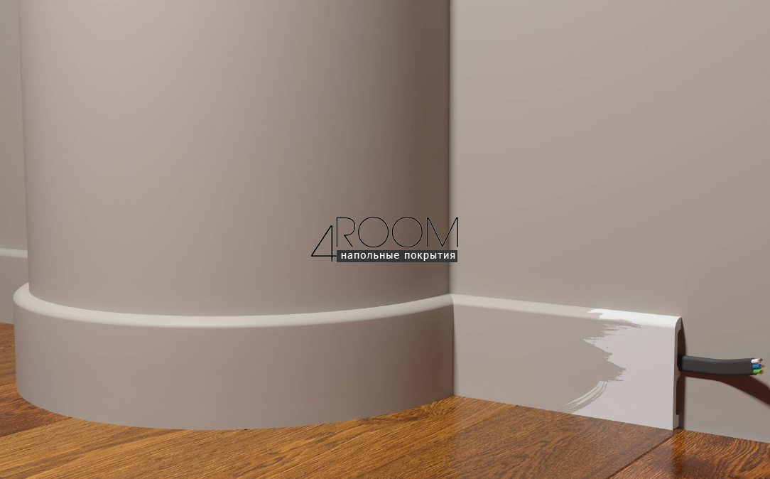 Гибкий плинтус из полиуретана под покраску Decor-Dizayn DD706F, 80х13х2000мм