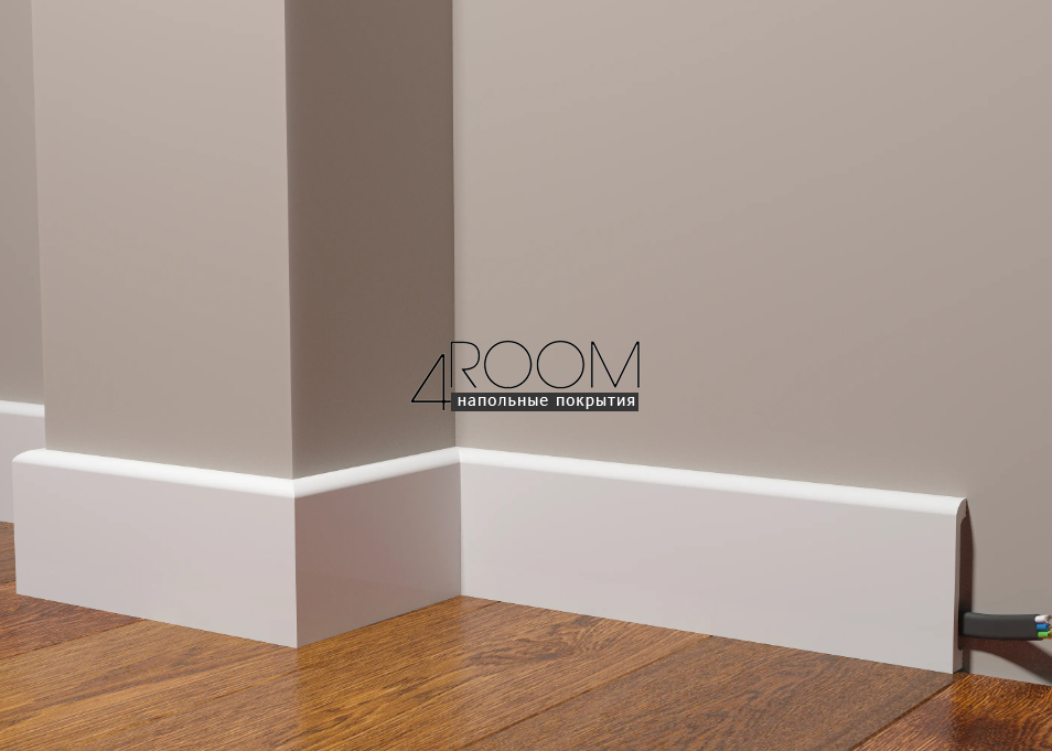 Плинтус из дюрополимера под покраску (под подсветку) Decor-Dizayn DD706, 80х13х2000мм