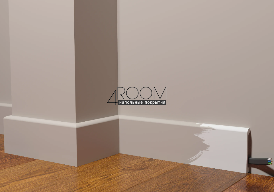 Плинтус из дюрополимера под покраску (под подсветку) Decor-Dizayn DD706, 80х13х2000мм