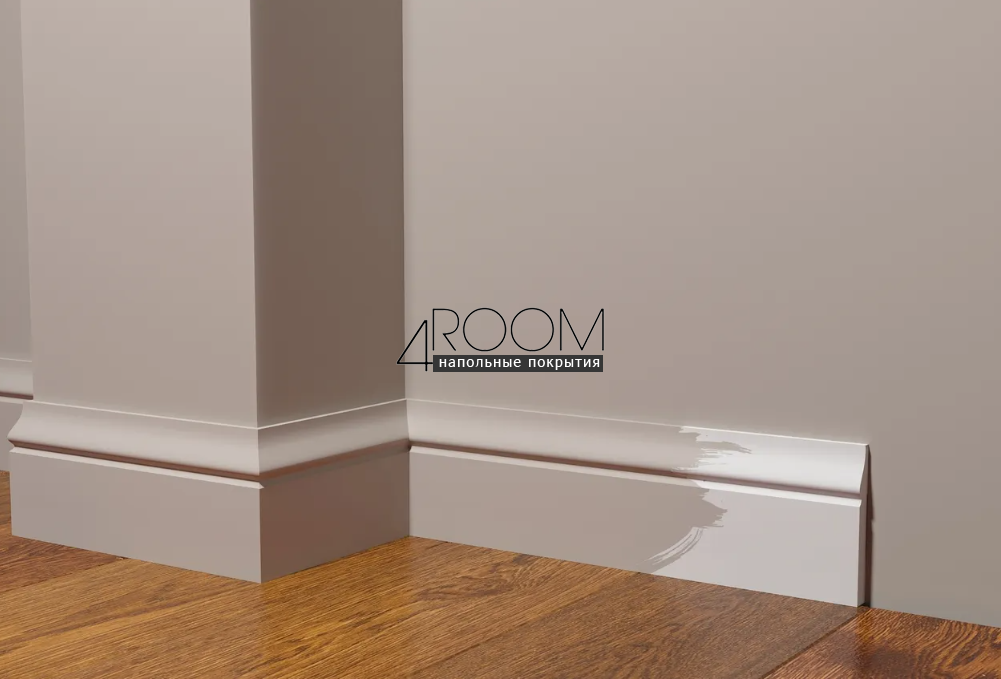 Плинтус из дюрополимера под покраску Decor-Dizayn DD48, 82х11х2000мм