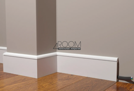 Плинтус из дюрополимера под покраску Decor-Dizayn DD715, 90х13х2000мм