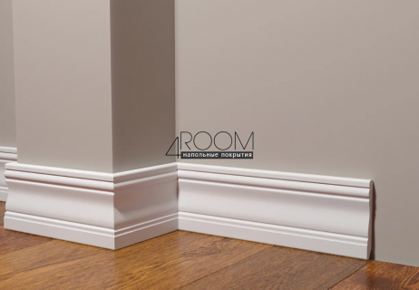 Плинтус из дюрополимера под покраску Decor-Dizayn DD153A, 95х15х2000мм