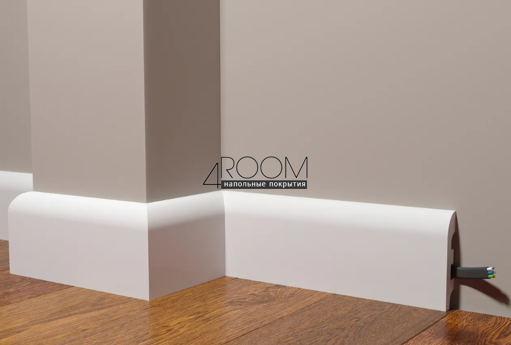 Плинтус из дюрополимера под покраску Decor-Dizayn DD41, 99х21х2000мм