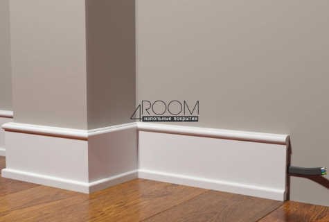 Плинтус из дюрополимера под покраску Decor-Dizayn DD712, 100х17х2000мм