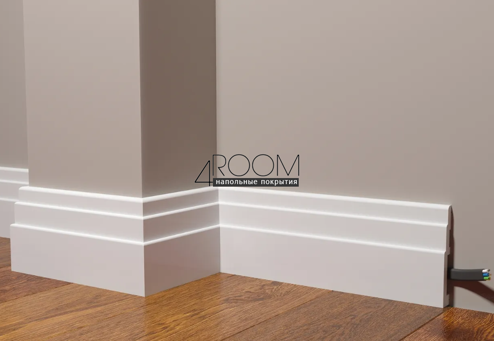 Плинтус из дюрополимера под покраску Decor-Dizayn DD704, 100х16х2000мм