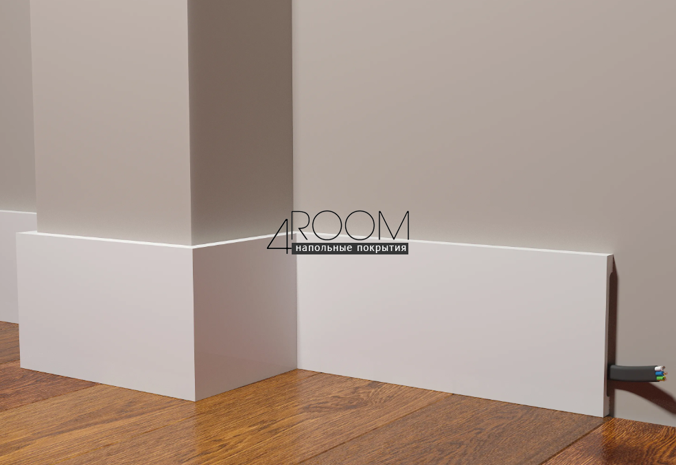 Плинтус из дюрополимера под покраску Decor-Dizayn DD710, 120х13х2000мм