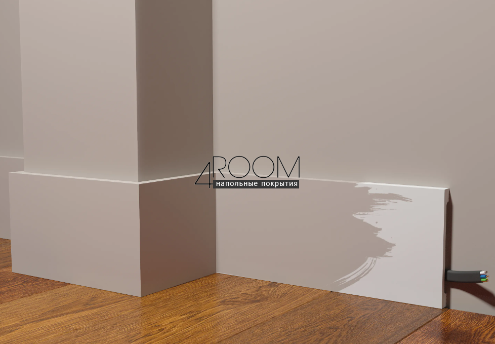 Плинтус из дюрополимера под покраску Decor-Dizayn DD710, 120х13х2000мм