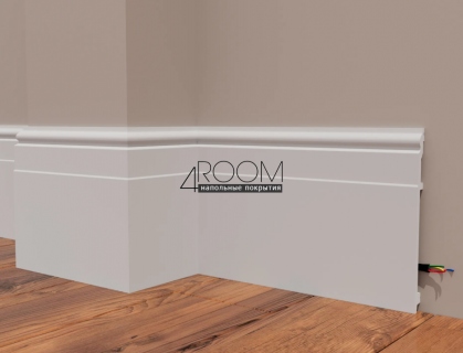 Плинтус из дюрополимера под покраску Decor-Dizayn DD726, 202х16х2000мм