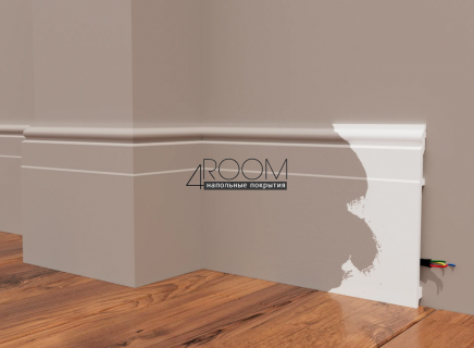 Плинтус из дюрополимера под покраску Decor-Dizayn DD726, 202х16х2000мм