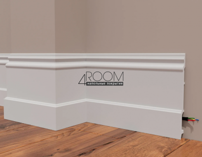 Плинтус из дюрополимера под покраску Decor-Dizayn DD725, 210х21х2000мм