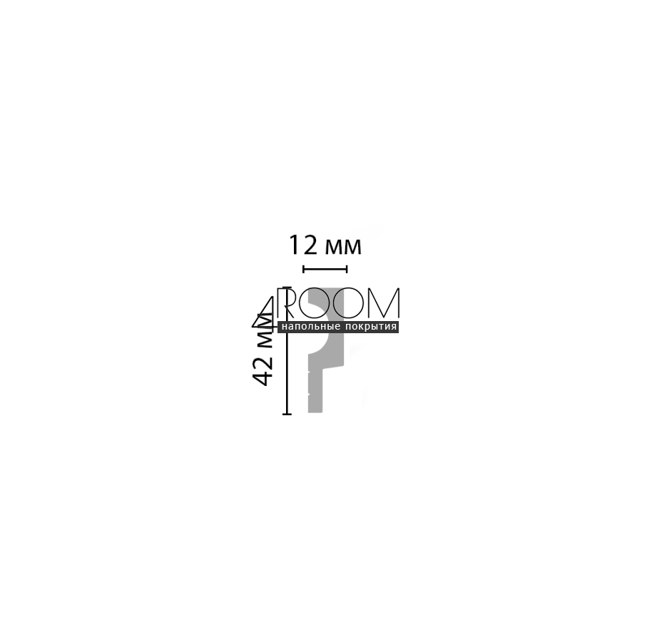Завершающий молдинг к 3D панели D316,  DECOMASTER, D316-1-82, 42х12х2900мм