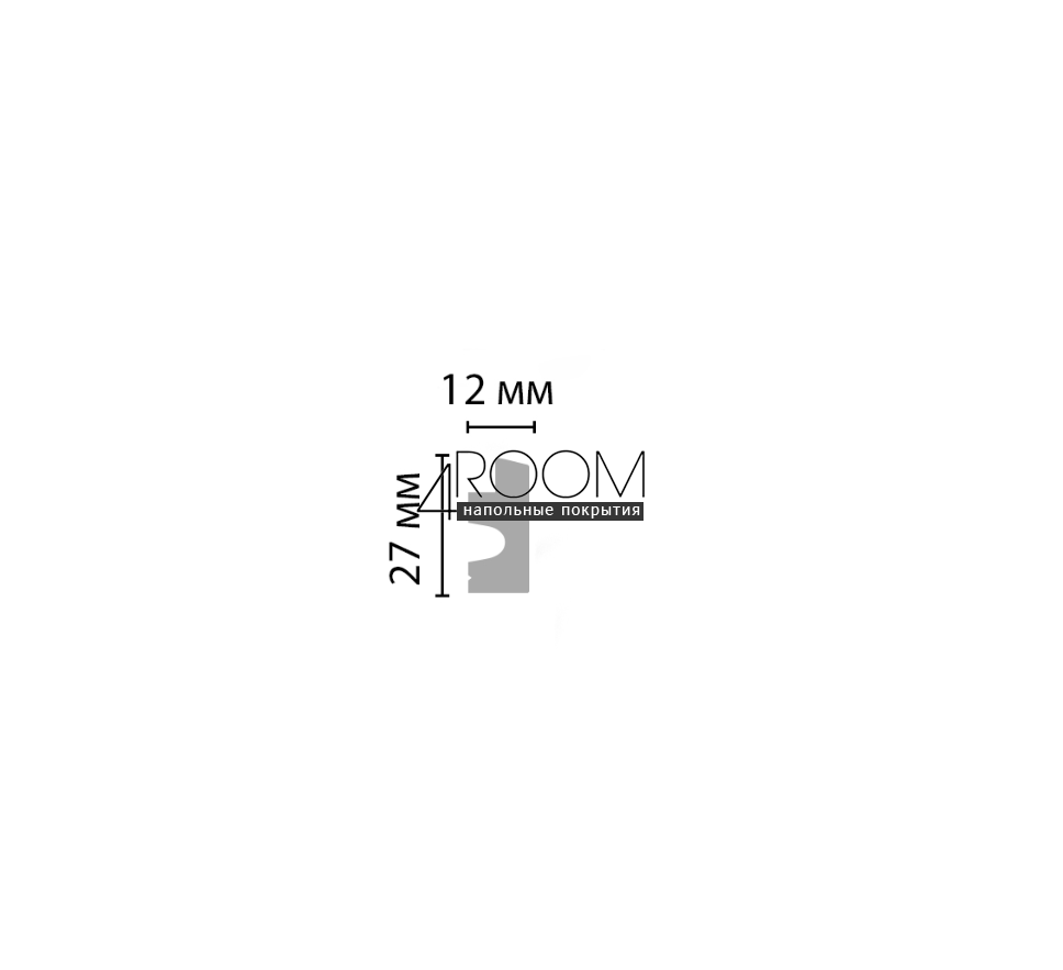 Завершающий молдинг к 3D панели D316,  DECOMASTER, D316-2-82, 27х12х2900мм