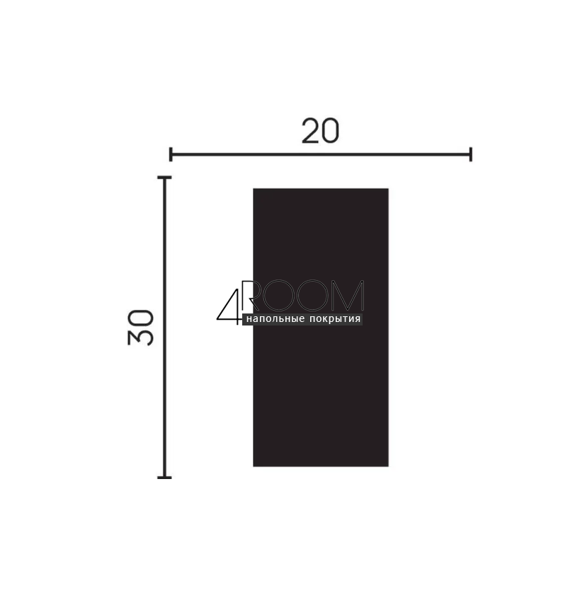 Рейка из дюрополимера под покраску - молдинг Decor-Dizayn DD611, 20х30х2000 мм