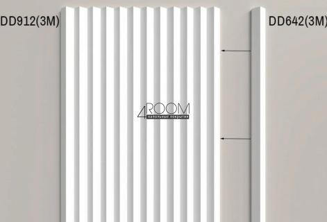 Рейка из дюрополимера под покраску - молдинг Decor-Dizayn DD642(3м), 20х13х3000 мм