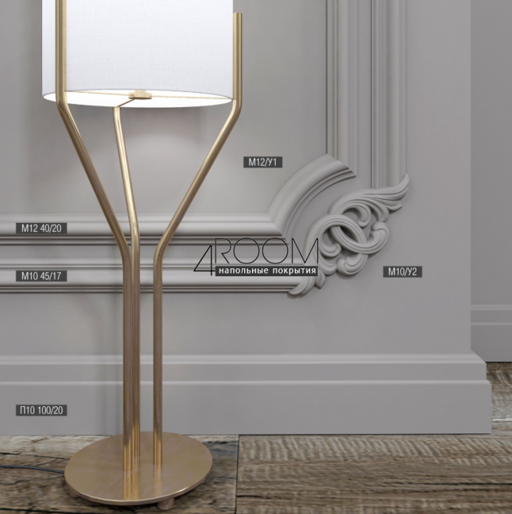 Гибкий молдинг из полиуретана под покраску Bello Deco М10 45-17F, 45х17х2000 мм
