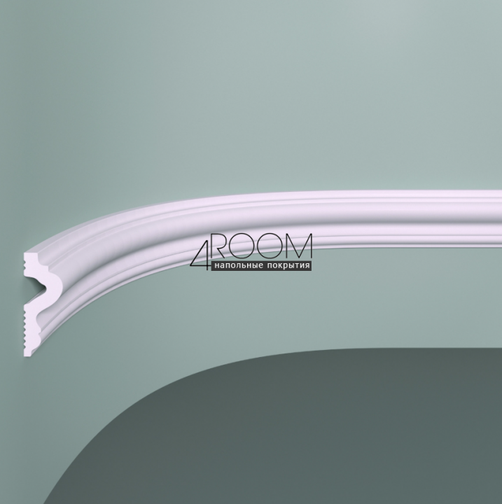 Гибкий молдинг из полиуретана под покраску Bello Deco М10 45-17F, 45х17х2000 мм