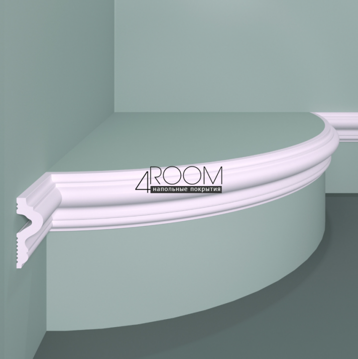 Гибкий молдинг из полиуретана под покраску Bello Deco М10 45-17F, 45х17х2000 мм