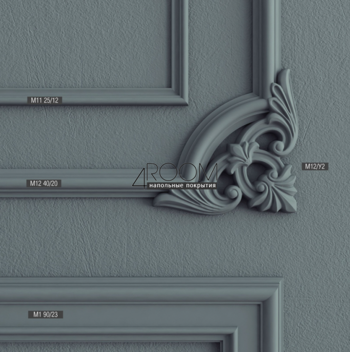 Молдинг из дюрополимера под покраску Bello Deco М11 25-12, 25х12х2000 мм