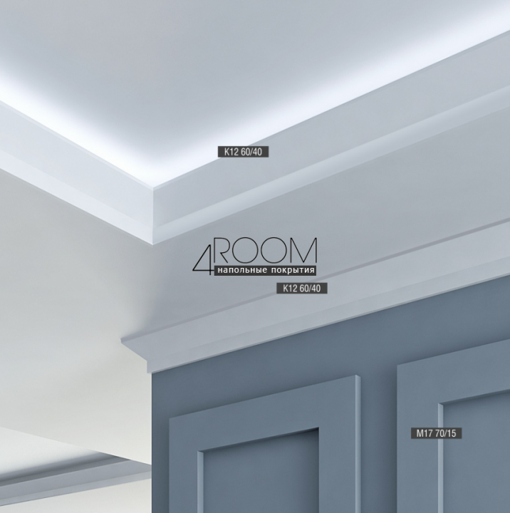 Молдинг из дюрополимера под покраску Bello Deco М17 70-15, 70х15х2000 мм