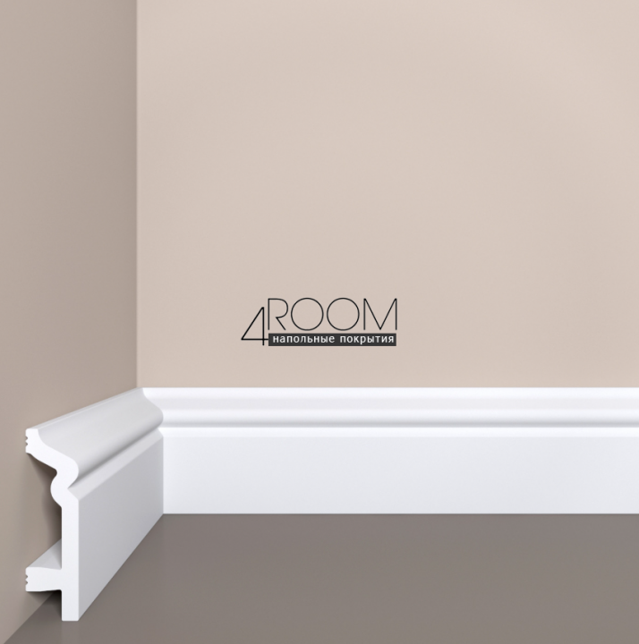 Плинтус из дюрополимера под покраску Bello Deco П2 80-22, 80х22х2000мм